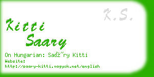 kitti saary business card